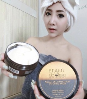 Mặt nạ ủ tóc phục hồi làm mềm mượt tóc Argandeluxe Canada 250ml