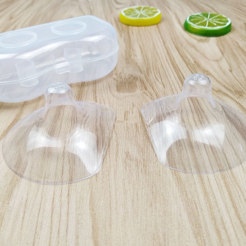 Núm trợ ti cho mẹ, 2 núm trợ ti silicon mỏng và siêu mềm kèm hộp đựng