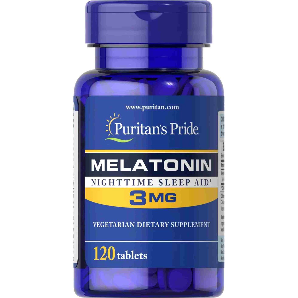 Melatonin giúp ngủ ngon Puritan's Pride Melatonine 3mg Size 120
