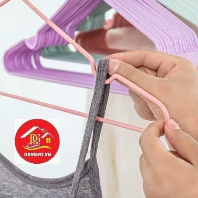 SET 10 MÓC TREO QUẦN ÁO BỌC NHỰA ( chống trơn tụt)