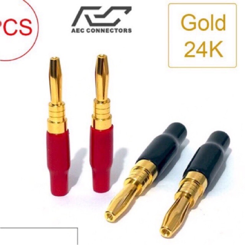 Jack bắp chuối Đồng mạ Vàng 24k nhập khẩu Taiwan. Đơn giá 1 jack. MỚI VỀ