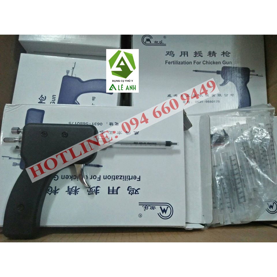 Súng phối tinh cho gà vịt 1ml -  súng bắn tinh  - thiết bị thú y Lê Anh