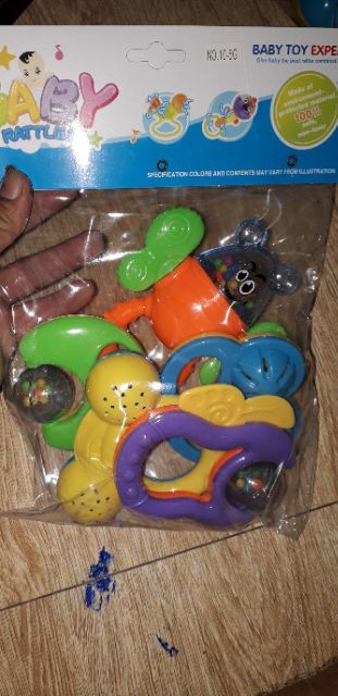 Sét 5 chiếc lục lạc cầm tay bằng nhựa rất đẹp ms10_5g