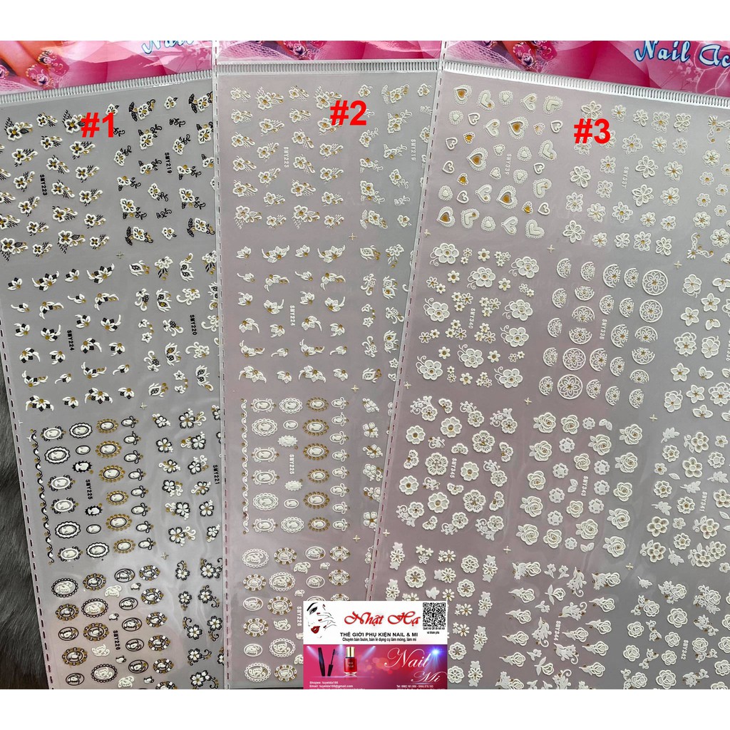 Nail Sticker tấm to ( 30k / 1 Tấm )