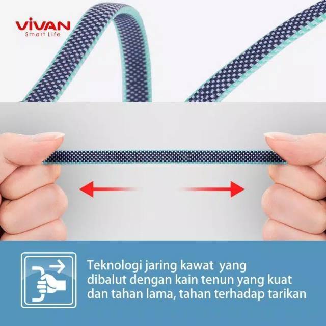 Dây Cáp Sạc Nhanh Vivan Btk-M 2.4a Micro Usb Dài 100cm 1 Năm Cho Android