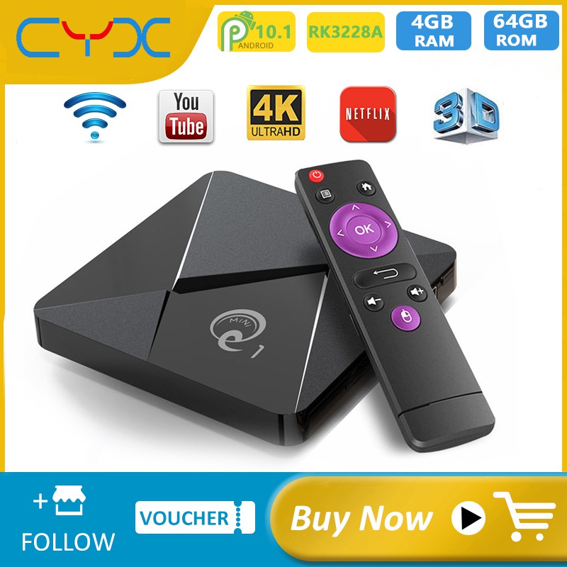 TV Box Q1 Mini Android 10.1 2gb 16gb Rockchip Rk3328 lõi tứ 2.4ghz Wifi 4k Ultra Hd kết nối Youtube Google Play