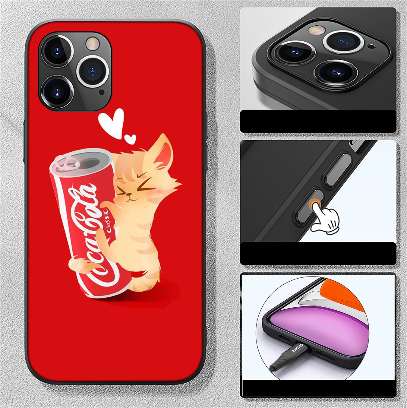 Samsung Galaxy S21 Ultra S8 Plus F62 M62 A2 A32 A52 A72 S21+ S8+ S21Plus Casing Soft Silicone red Coca Cola Coke logo red Phone Case