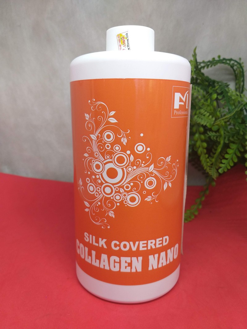 [Chính hãng] [Siêu rẻ] Phủ lụa cam collagen Nano silk  pha hóa chất uốn duỗi nhuộm siêu bóng mượt cho salon 1000ml