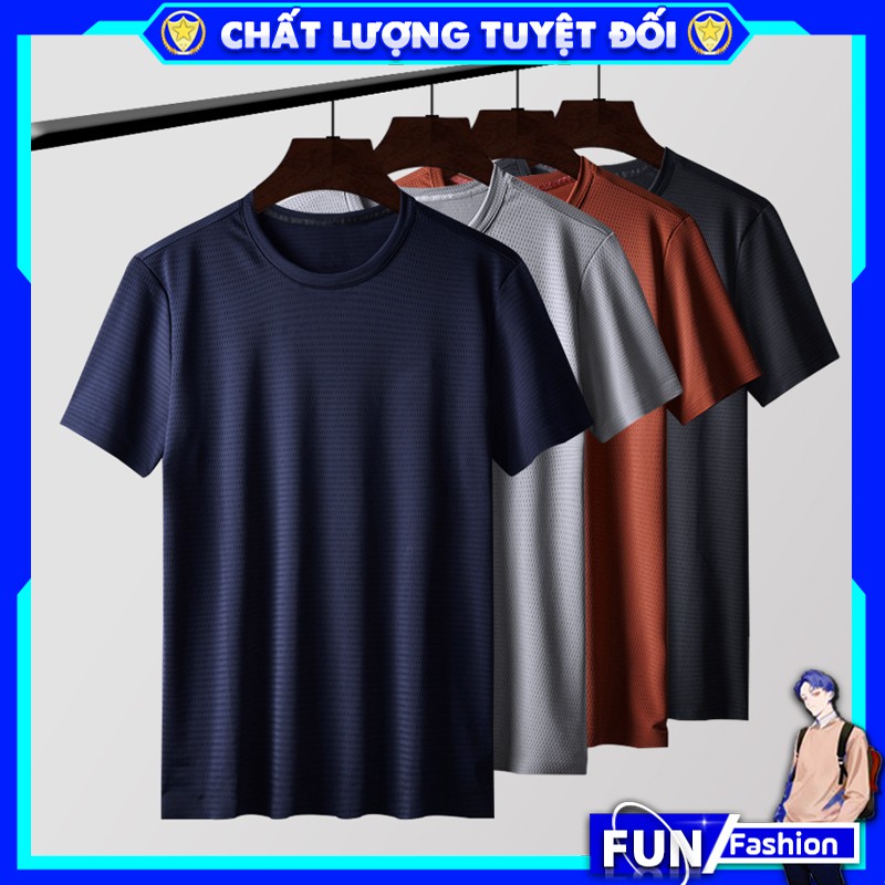 Áo thun nam 💥FREESHIP💥 Áo nam ngắn tay TinoFun mã TT6 tập gym co giãn dáng trơn bó tay lỡ đẹp mùa hè phong cách