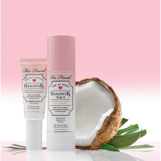 Xịt makeup Too Faced Hangover 3-in-1 Replenishing Primer & Setting Spray Bunny Beauty hàng đủ bill | BigBuy360 - bigbuy360.vn