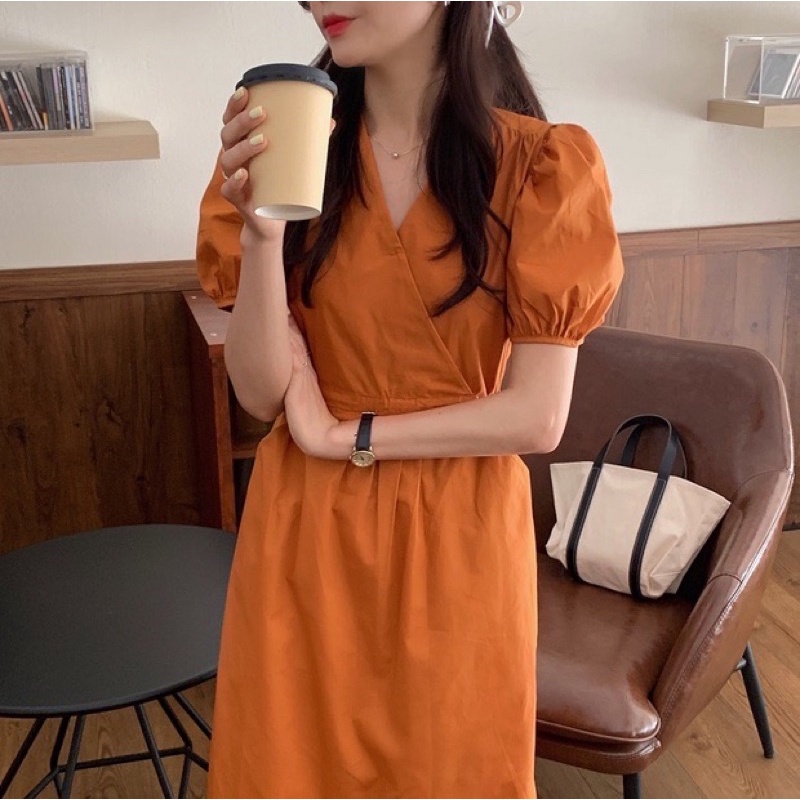 Váy tiểu thư tay bồng V73