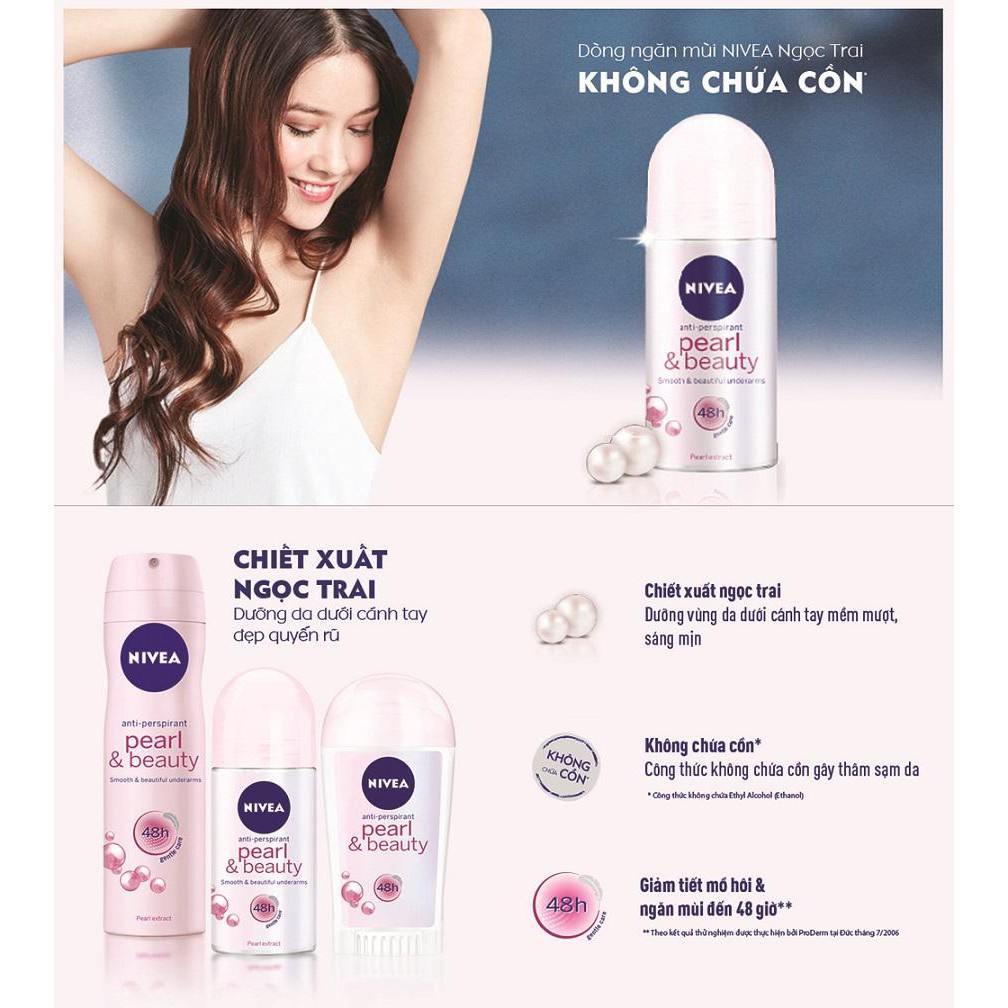 NIVEA - Lăn/ Sáp/ Xịt ngăn mùi Nivea trắng mịn mờ vết thâm 50ml-40ml-25ml- 150ml