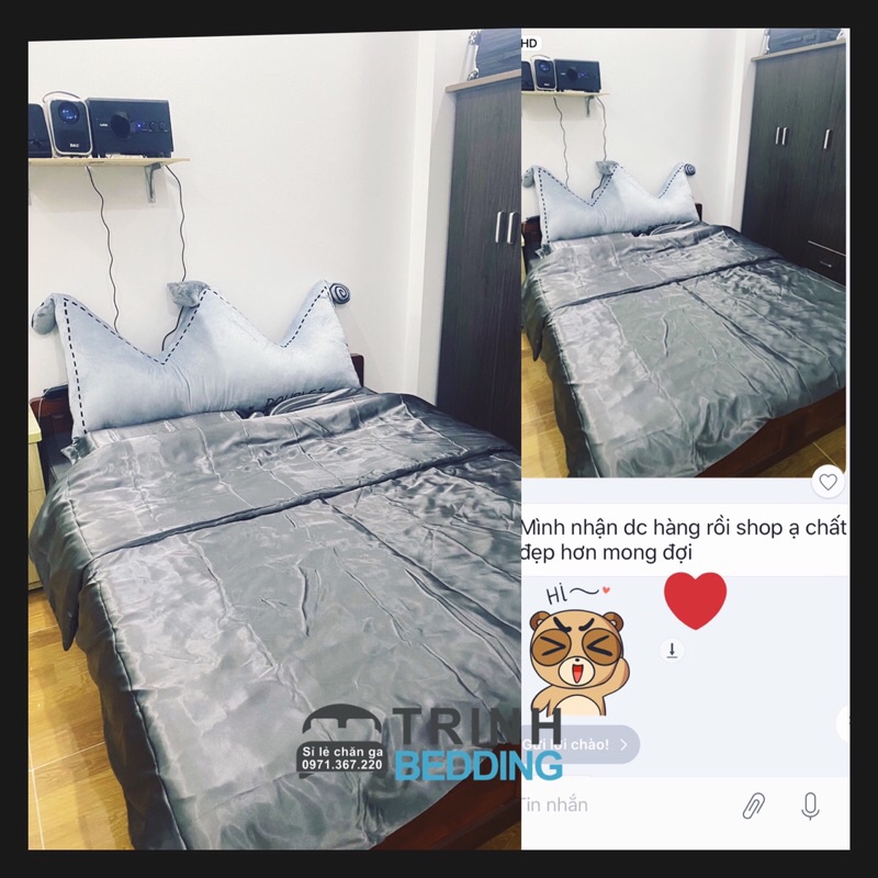 Vỏ chăn Lẻ Phi lụa Kích thước 200x220cm Sử dụng ruột chăn