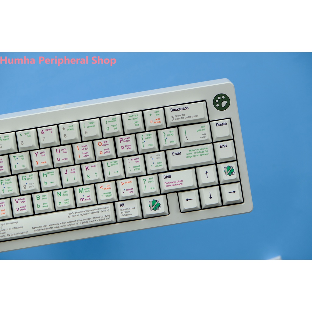 Humha VIM Nắp Bàn Phím Cơ Chất Liệu PBT Nhuộm Màu Cherry profile Cá Tính