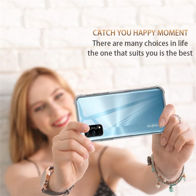 Ốp điện thoại mềm trong suốt chống sốc cho Realme 5 6 7 8 9 10 Pro 5i 6i 7i 8i 9i C3 C11 C12 C15 C17 C20 C21 C30S C33 C35 C55 C21Y C25 C25S C25Y Narzo 20 30A 50 50i 50A