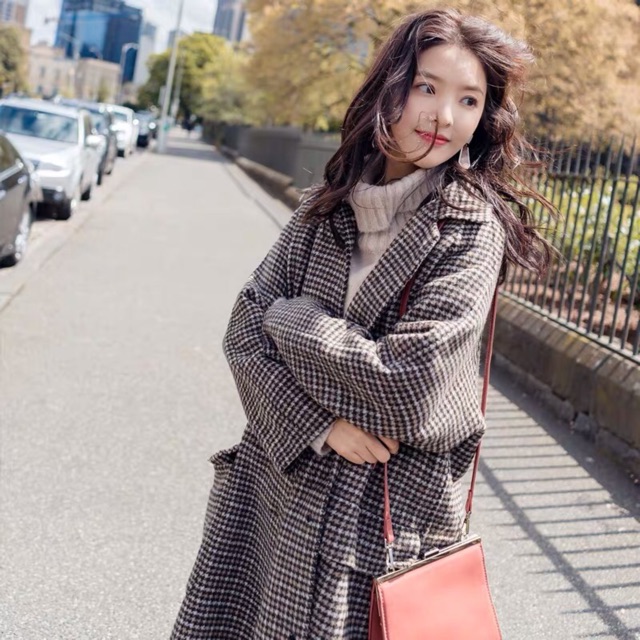 Áo khoác choàng dạ dáng dài ulzzang cực kỳ dày dặn, ấm Hot