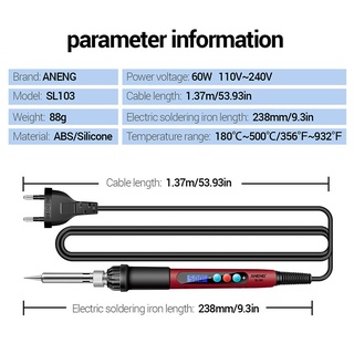 Mỏ hàn điện tử ANENG SL103 phích cắm US/EU