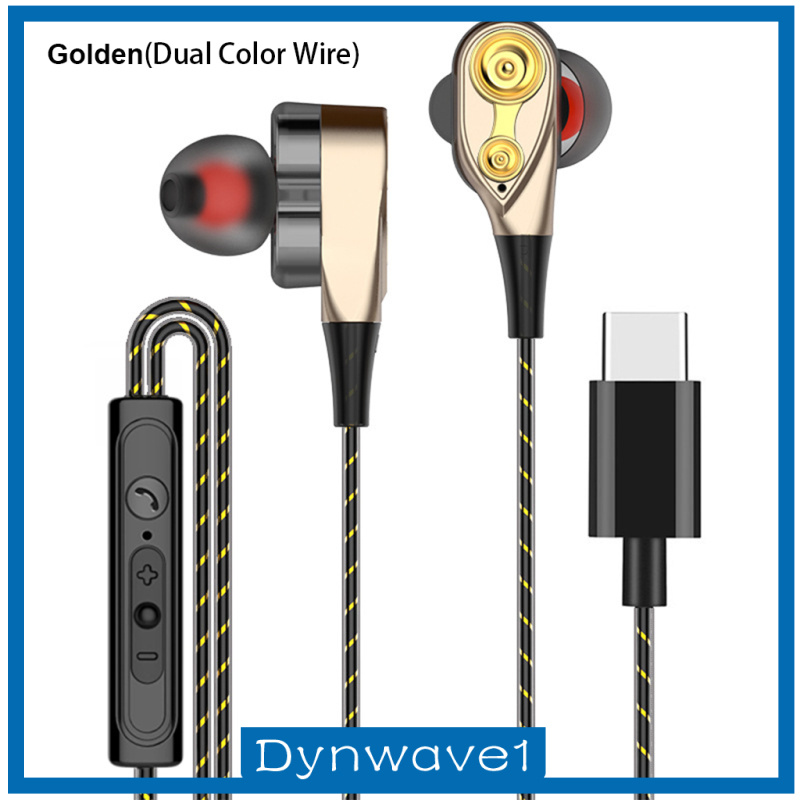 [DYNWAVE1]Dual Driver In-Ear Earphones Type-C Stereo Headphones