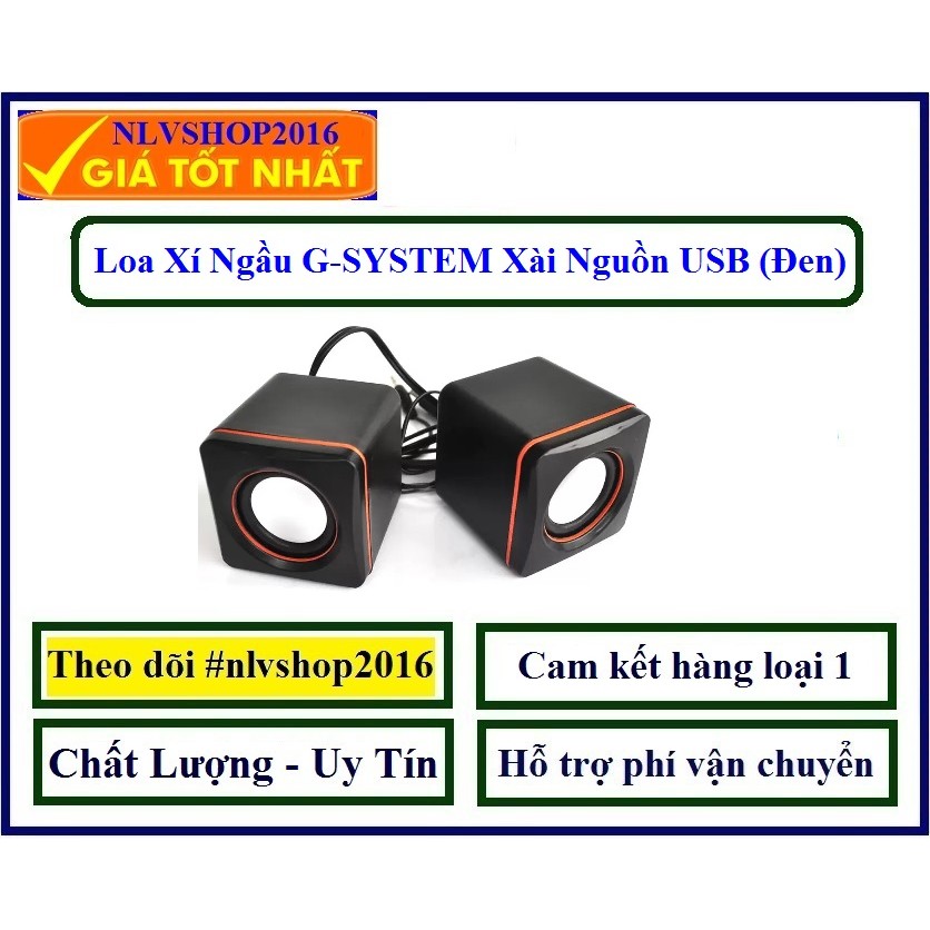 Loa Xí Ngầu 2.0 G-SYSTEM Xài Nguồn USB (Đen) Hàng loại 1