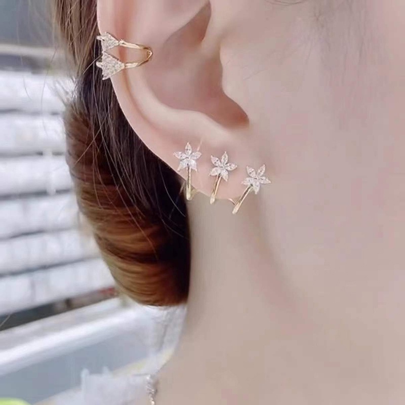 Bông Tai Đính Đá Zircon Nhỏ Tinh Tế Cho Nữ