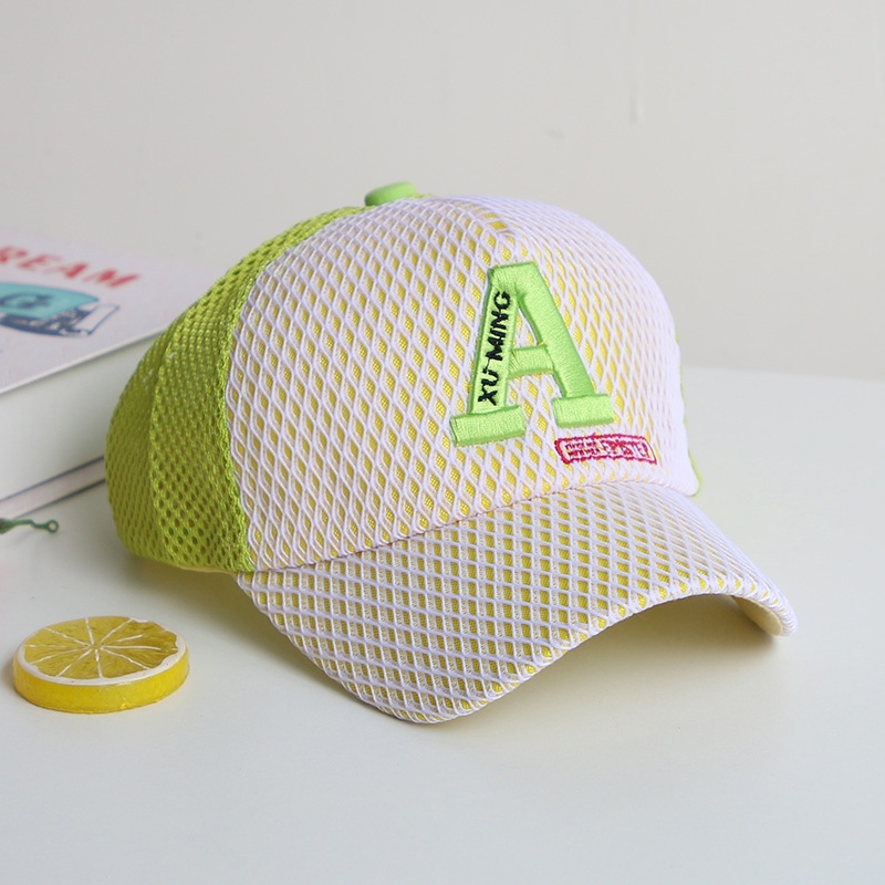 Mũ Lưỡi Trai Phối Lưới Thêu Chữ Thời Trang Mùa Hè Dành Cho Tuổi Teen