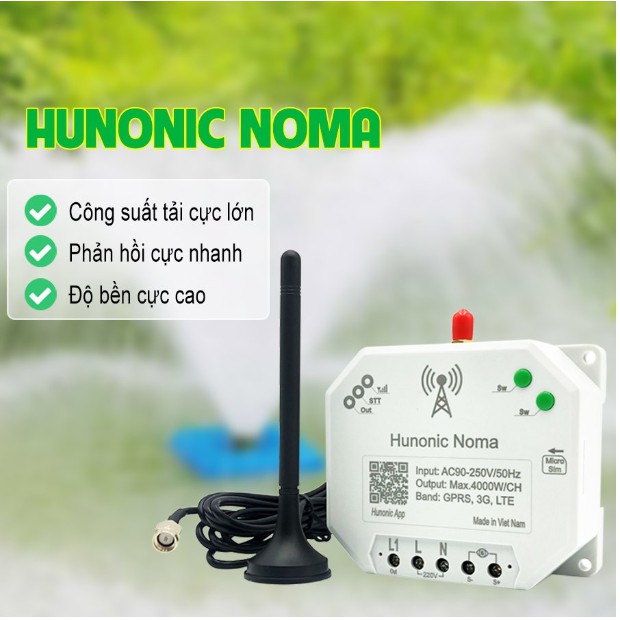 công Tắc Noma - Điều khiển mọi thiết bị từ xa qua điện thoại dùng Sim│Điều khiển không cần Wifi