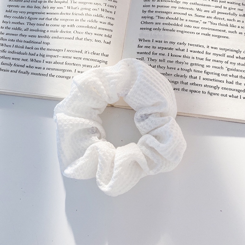 Cột Tóc Vải Scrunchies Họa Tiết Caro Vintage Hàn Quốc,Dây Buộc Tóc Scrunchies Cứng A2-7