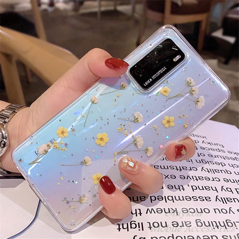 Ốp lưng mềm trong suốt hoa khô cho Samsung Galaxy A52 A72 A32 A12 A42 M51 A51 A71 50s A21s A30s A50 A30 A20 A10 A70 | BigBuy360 - bigbuy360.vn
