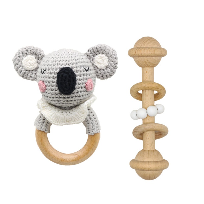 Set 2 Giá Đỡ Núm Vú Giả Hình Gấu Koala Dễ Thương Cho Bé