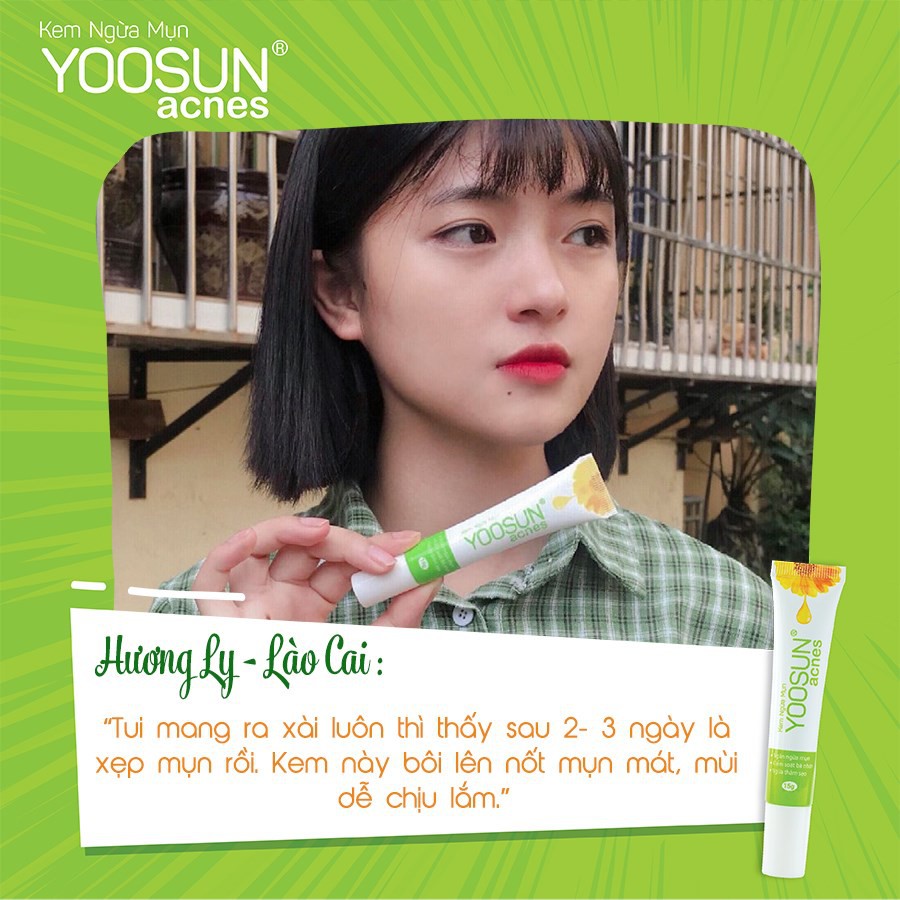 [MUA 2 TẶNG 1]Mua 2 tuýp kem ngừa mụn, kiểm soát bã nhờn, ngừa thâm sẹo YOOSUN Acnes 15g/tuýp-Tặng 1 bấm móng tay