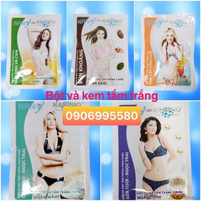 Kem và bột tắm trắng toàn thân NANYNO (220g)