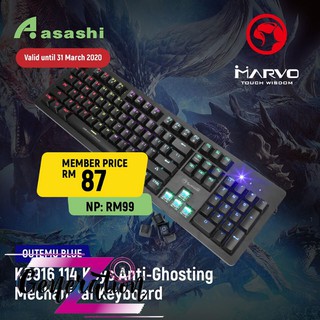 Bàn phím cơ blue switch Marvo KG916