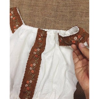 Đầm maxi xô viền thổ cẩm