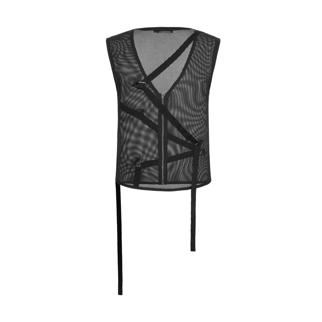 “ÁO LƯỚI ĐEN CÓ DÂY FENG - MESH ZIP GILE”