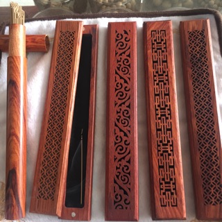 Combo nhang trầm không tăm ( nhang không tăm + ống gỗ đựng nhang + máng đốt nhang)