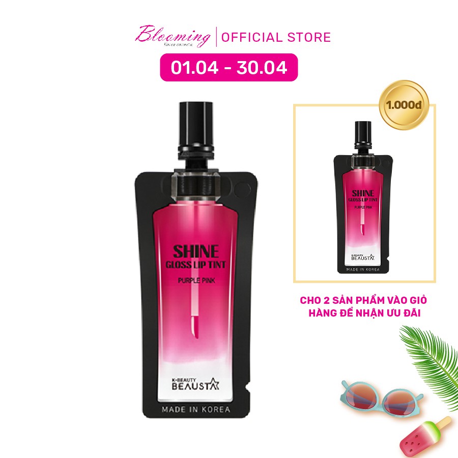 Son Beausta-Shine Gloss Lip Tint- Purple Pink 4ml