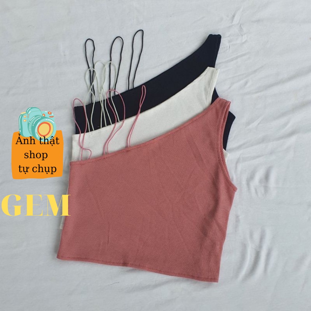Áo croptop kiểu chéo thân hở vai , áo sát nách nữ 3 dây sexy