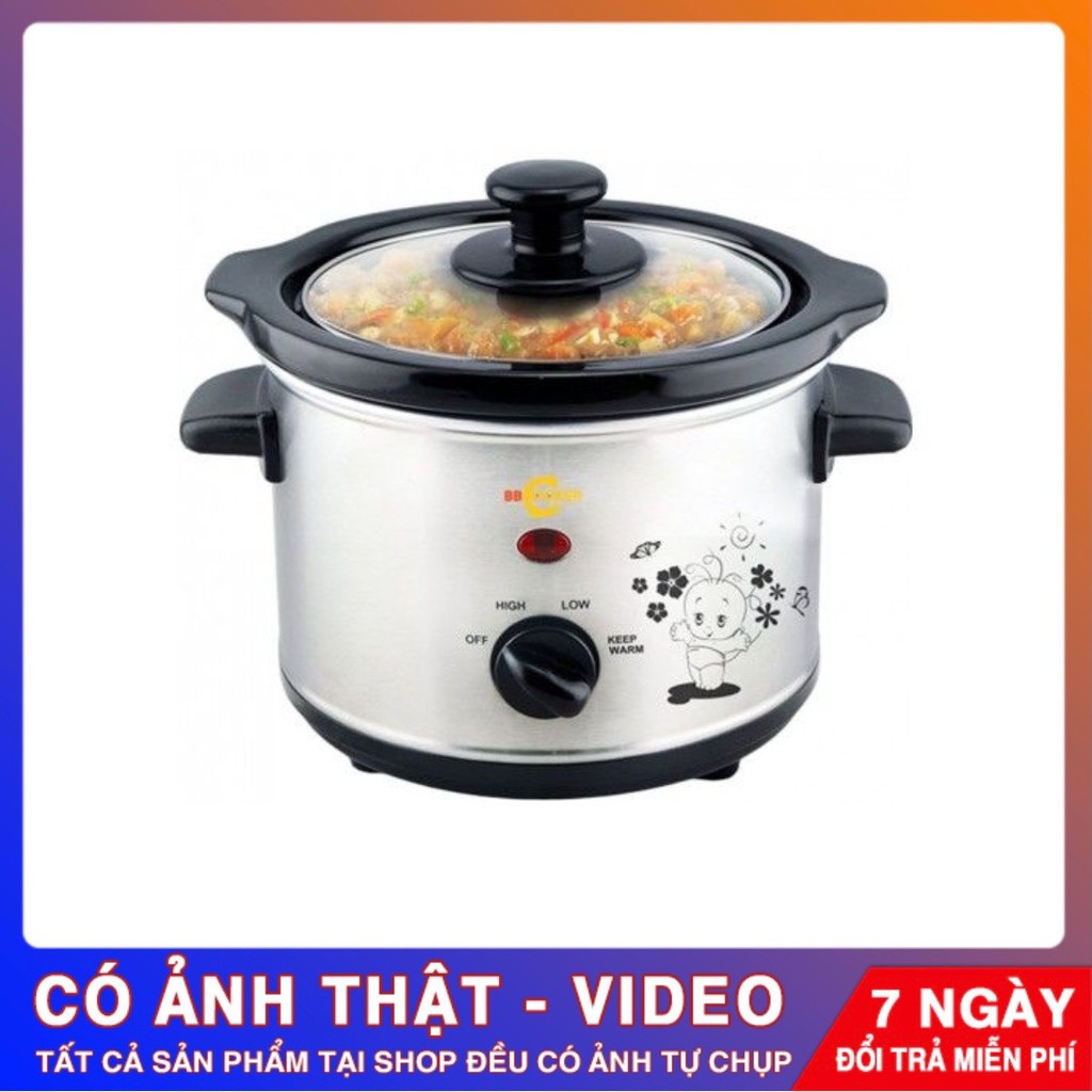 Nồi nấu cháo chậm cho bé BBCooker, chính hãng 0.7L~3.5L, bảo hành 12 tháng