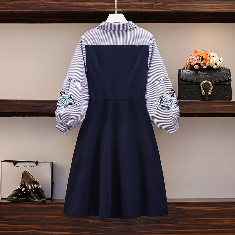 💚ORDER💚🎀FREESHIP🎀  Váy Sơ Mi Bigsize Thêu Bướm Tay Bồng Cách Điệu Trẻ Trung 🌸Hàng Quảng Châu
