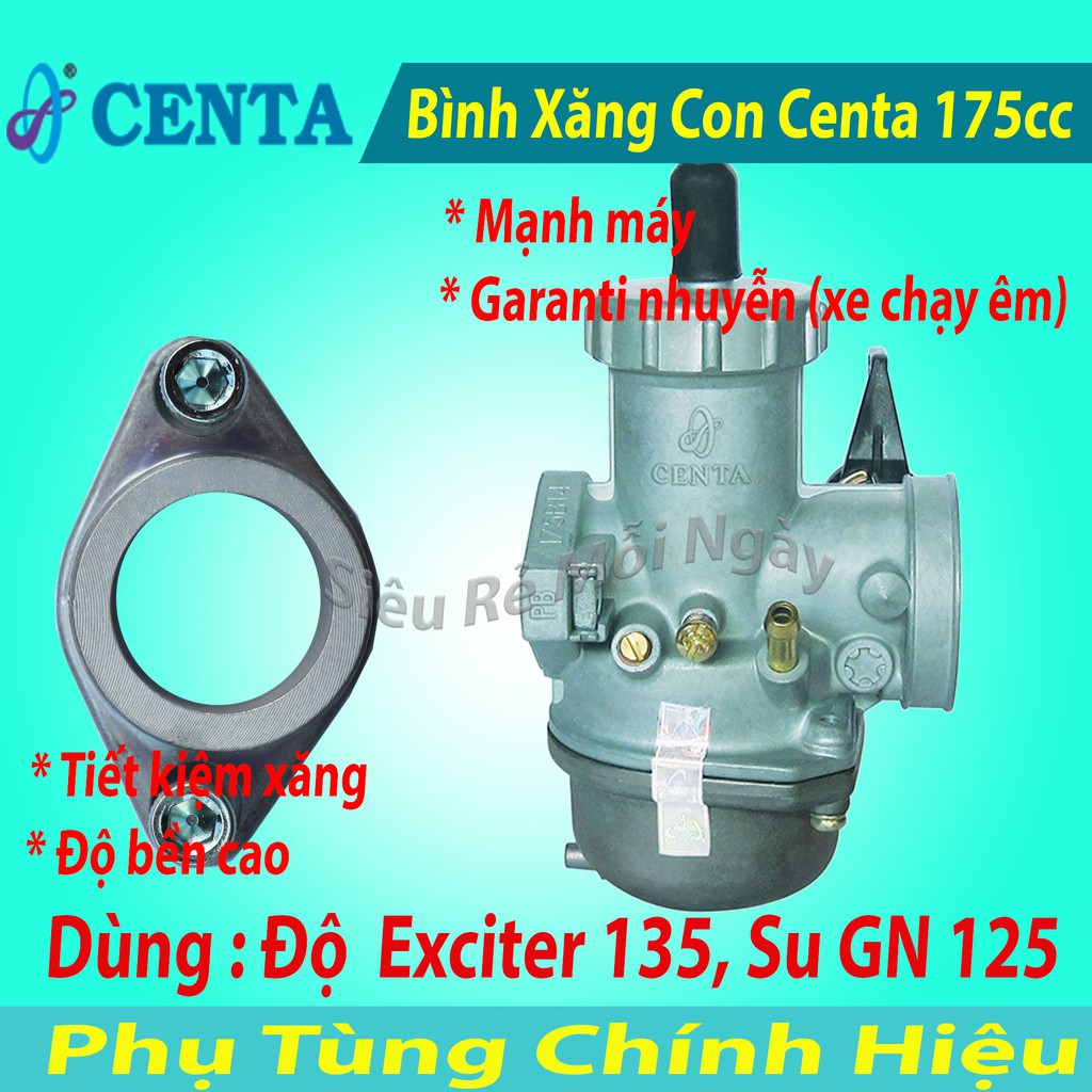 Bình Xăng Con Centa 175 Độ Exciter 135, Su GN 125