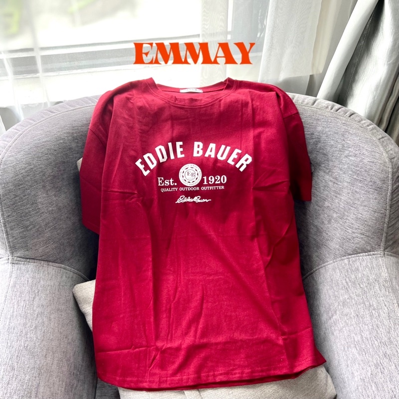 Áo phông nữ, áo thun nữ form rộng cotton cao cấp CHỮ EDDIE Freesize<65kg | BigBuy360 - bigbuy360.vn