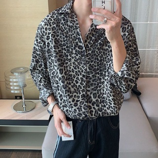 Áo sơ mi hàn quốc nam nữ hoạ tiết da báo bad boy