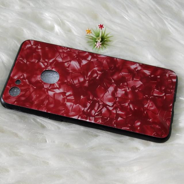 Kính Ốp Lưng Màu Đỏ Cho Điện Thoại Oppo F7 / F7 Pro