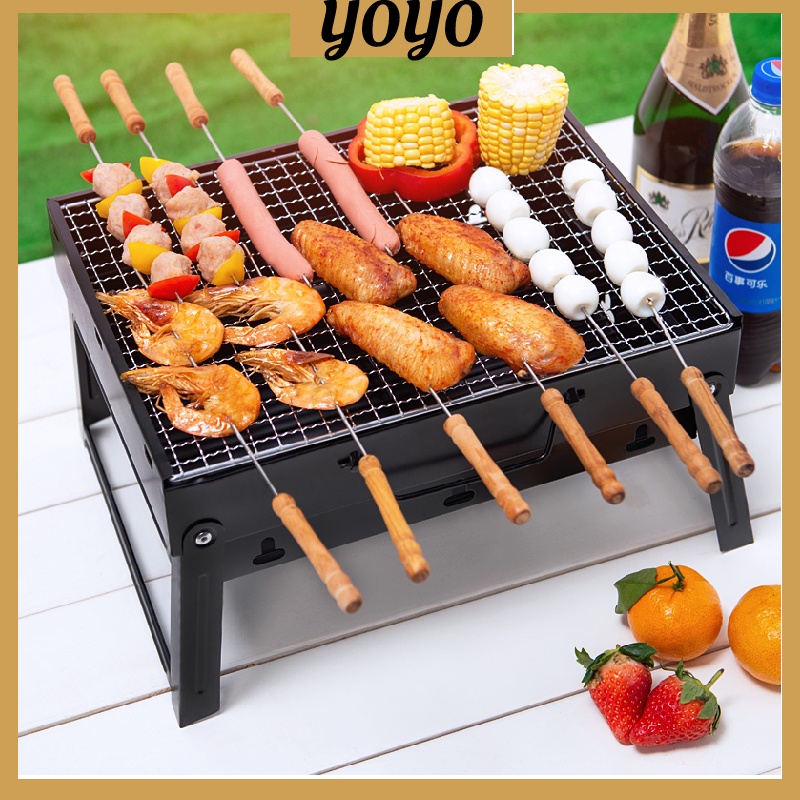 Bếp nướng thịt bằng than hoa loại nhỏ kèm vỉ nướng babale cao cấp, thuận tiện mang theo khi đi du lịch