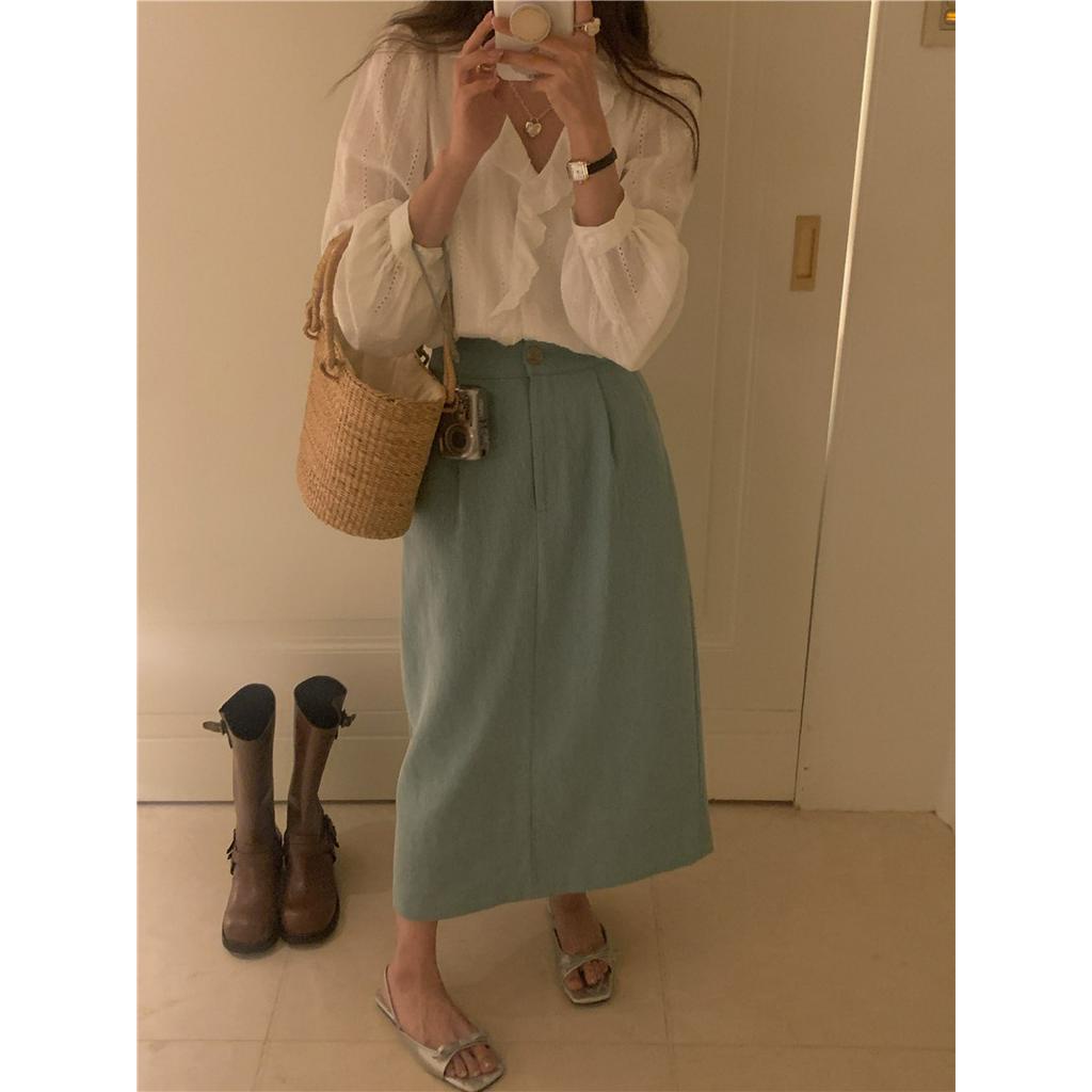 Áo Sơ Mi Dài Tay Thêu Ren Lỗ Phong Cách Hàn Quốc Sành Điệu 62765