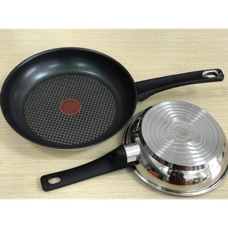 🇩🇪Set 2 chảo rán CAO CẤP Tefal Jamie Oliver Titanium 20-26cm-SIÊU BỀN-CHỐNG DÍNH SIÊU ĐỈNH-KO BONG TRÓC-KO LỒI ĐÁY
