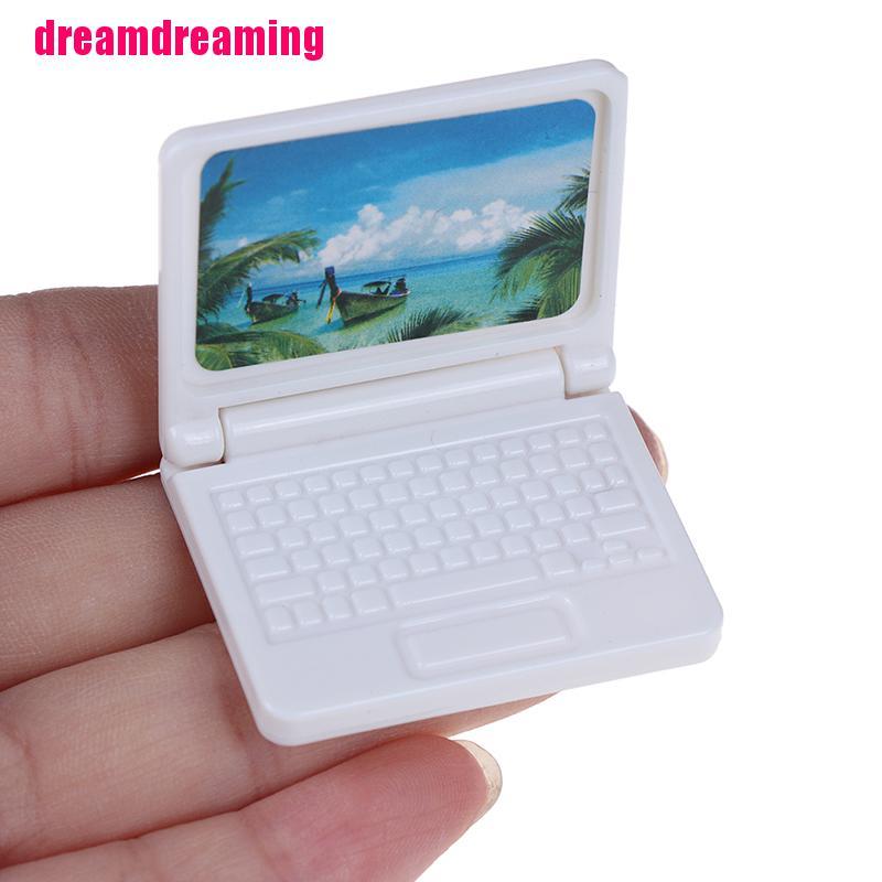 Mô hình laptop mini trang trí nhà búp bê