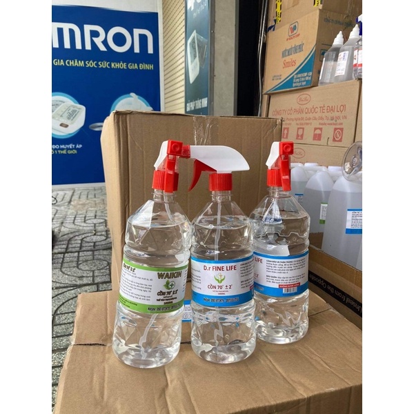 Cồn Y tế 70 độ - 90 độ Vĩnh Phúc và Gritson Sát Trùng Diệt khuẩn có vòi xịt và nắp vặn