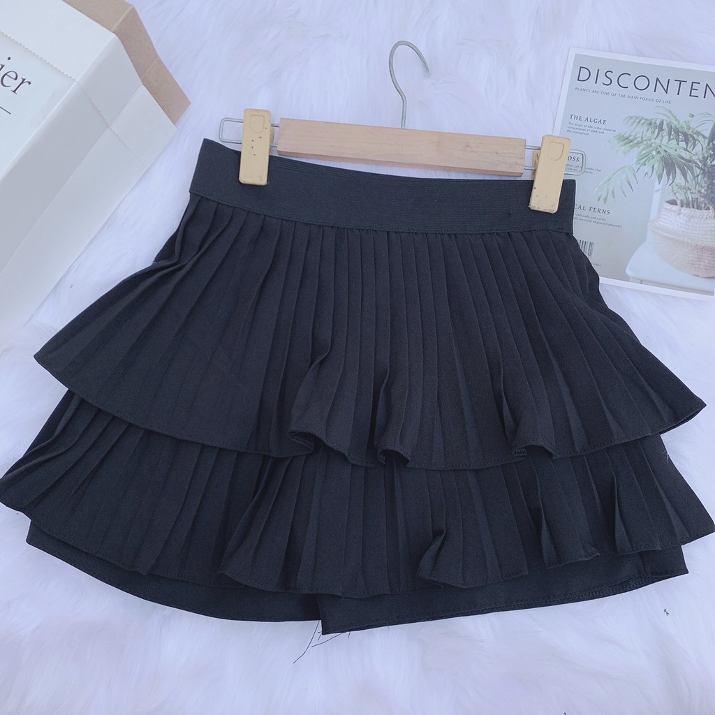 Chân váy ly 2 tầng ngắn freesize siêu xinh-dễ phối đồ | BigBuy360 - bigbuy360.vn