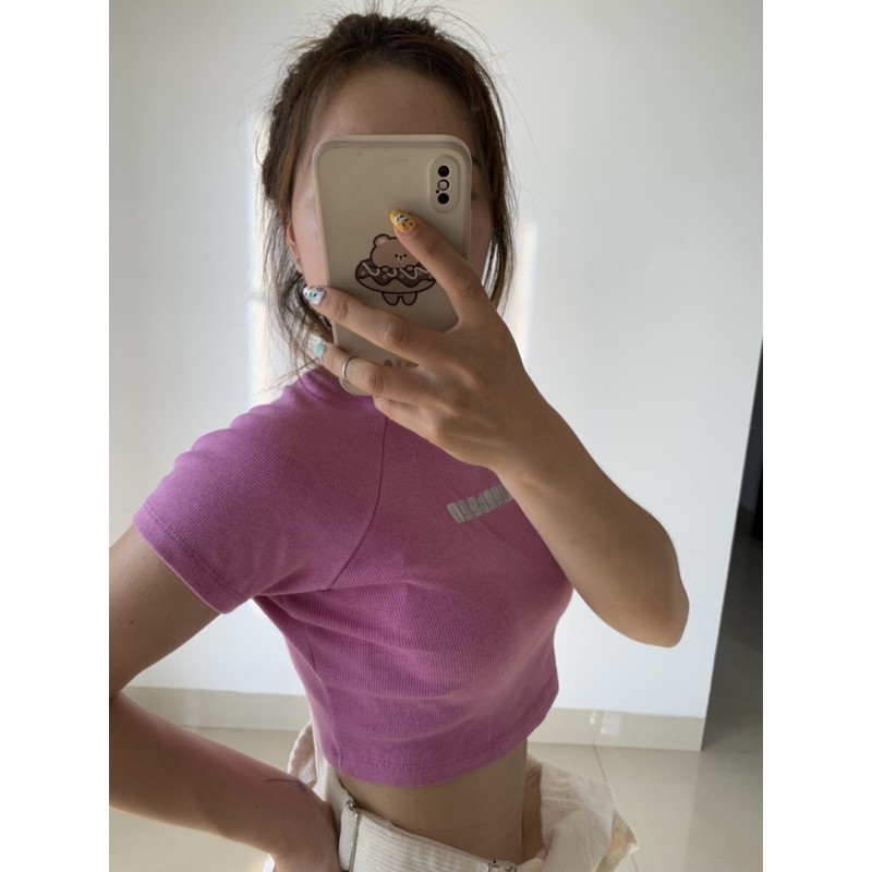 ÁO CROPTOP MÀU TÍM 19 DREGREE